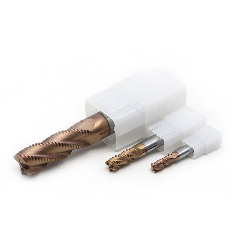 sisona Store 3/8" مطحنة نهاية كربيد خشن - 4 شفرات - قطر شاك 3/8''، الطول الكلي 2-1/2'' - للصلب السبيكي/الصلب المقسى - Image 3
